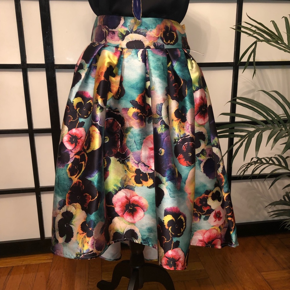 San Joy high low scuba skirt